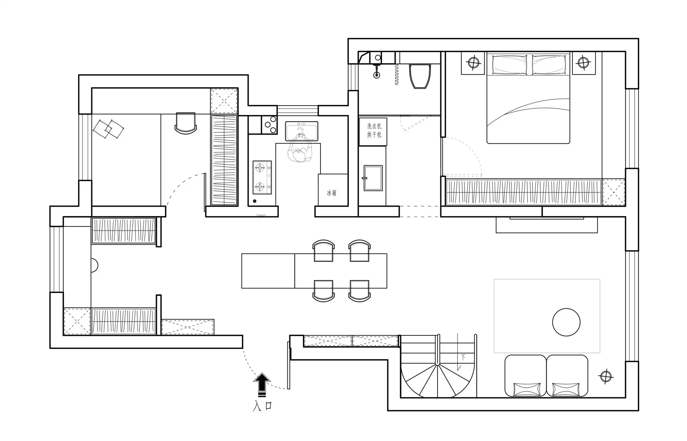 130m² 两种风格，一人装一层的家这么有趣？插图1