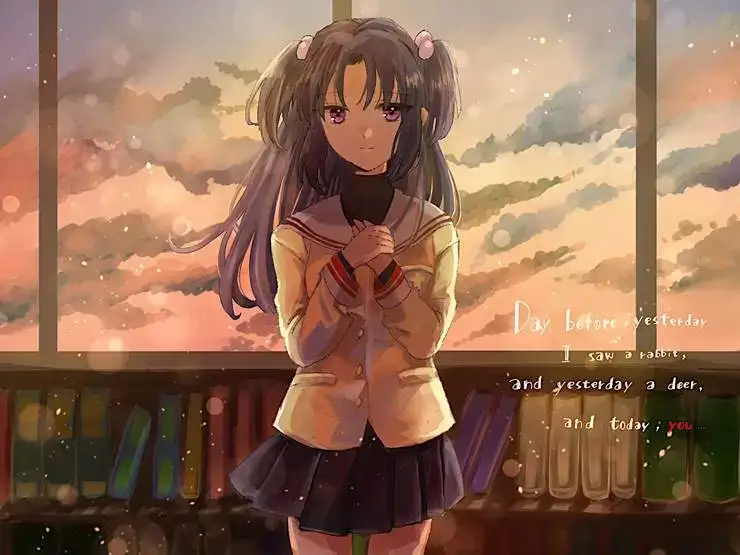 游戏《CLANNAD》中的角色一之濑琴美插画壁纸图片