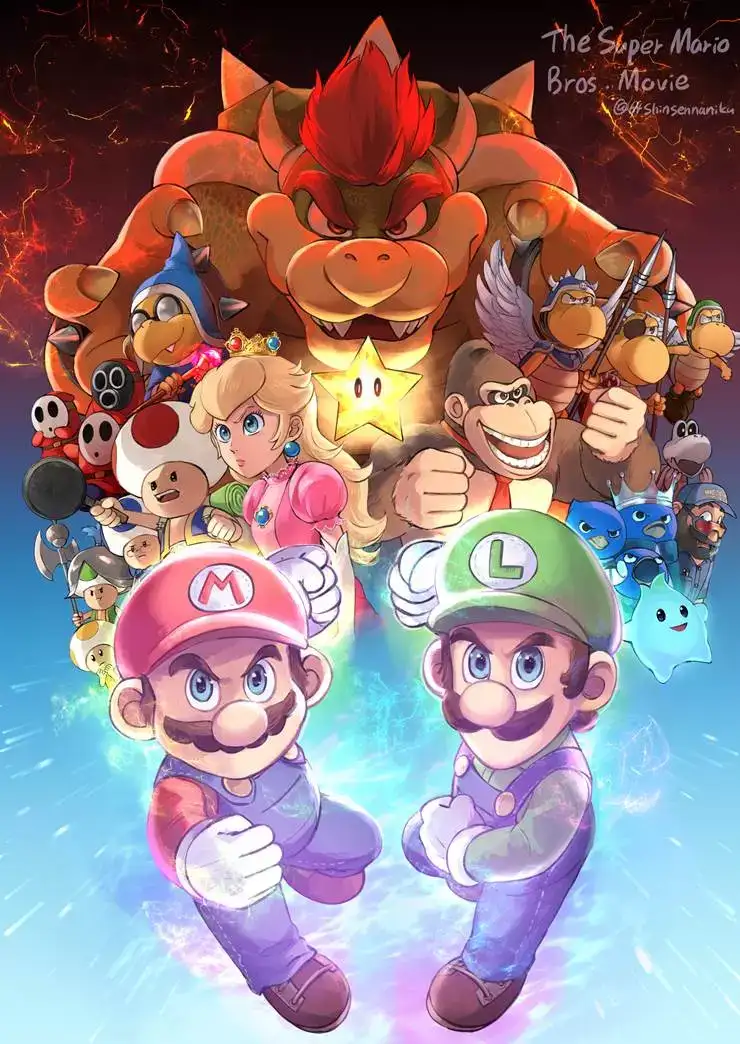 2023最新的人气《马力欧Mario》插画图片