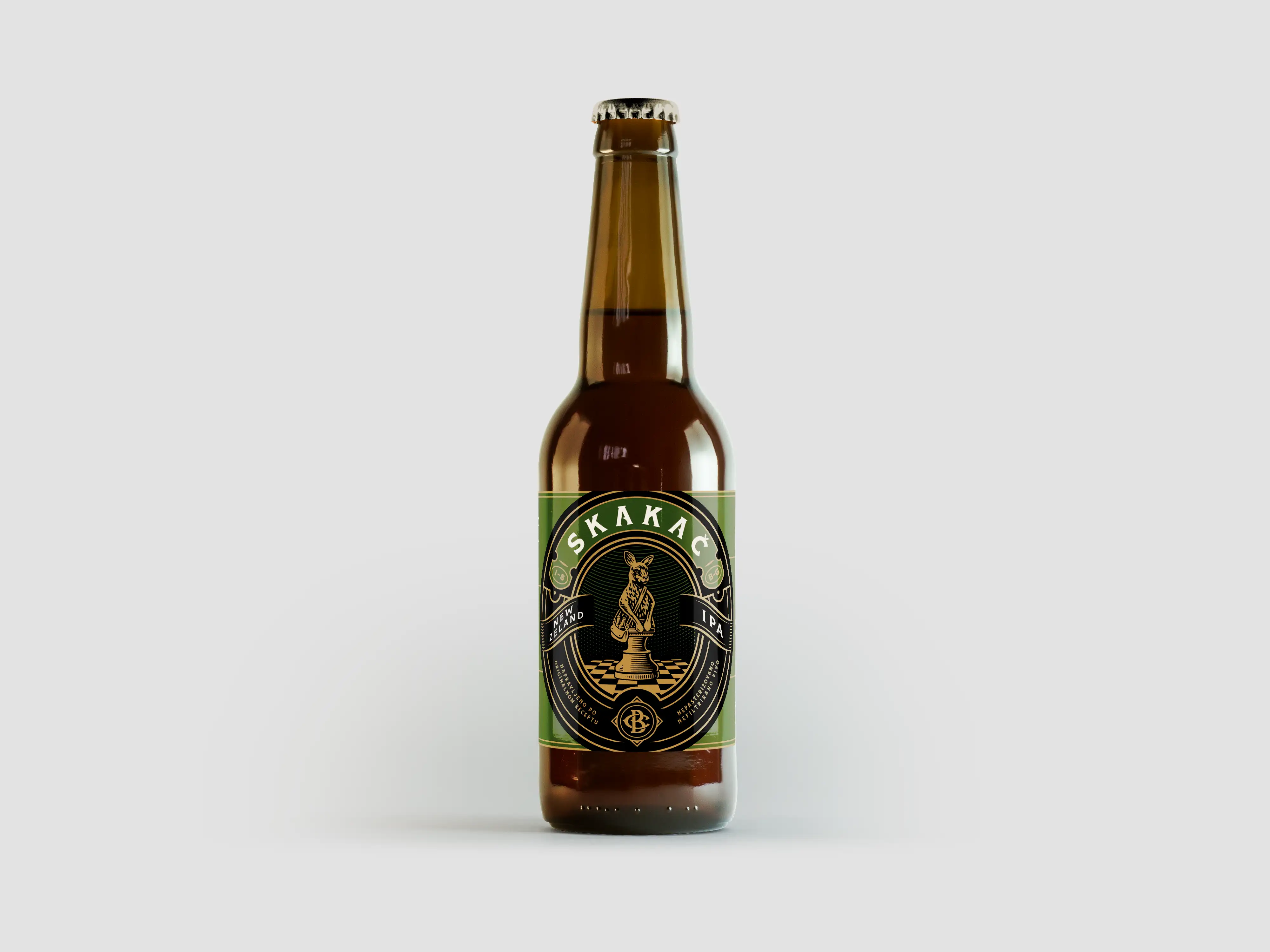 啤酒饮料国际象棋图画插画标签包装设计[17P]