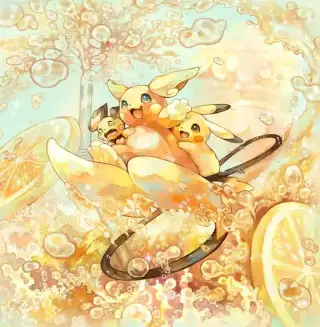关都#26鼠宝可梦，雷丘(ライチュウ)插画图片