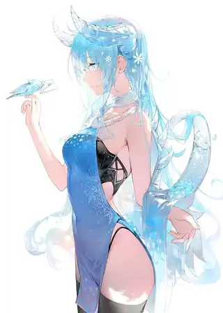 气质绝佳的旗袍美少女插画图片，浓浓古风情调哦