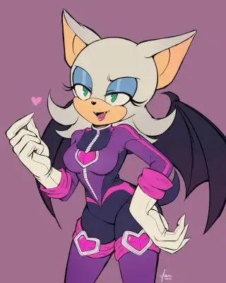 是一只女蝙蝠，《刺猬索尼克》露姬插画图片