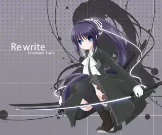 Key旗下游戏《Rewrite》此花露西娅插画壁纸图片