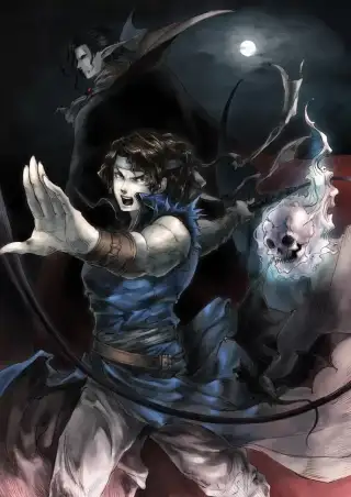 《恶魔城 X：血之轮回》的主人公里希特·贝尔蒙特插画壁纸图片