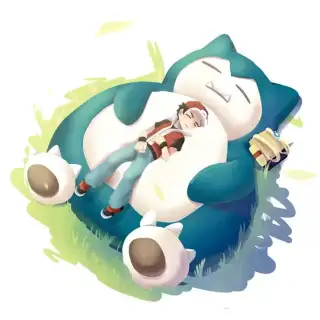 关都#143瞌睡宝可梦，卡比兽(カビゴン)插画图片