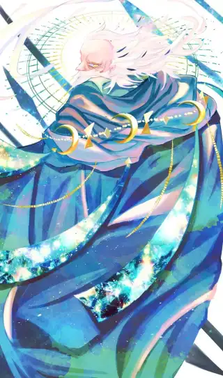 《Fate/GrandOrder》白发救主托勒密插画壁纸图片